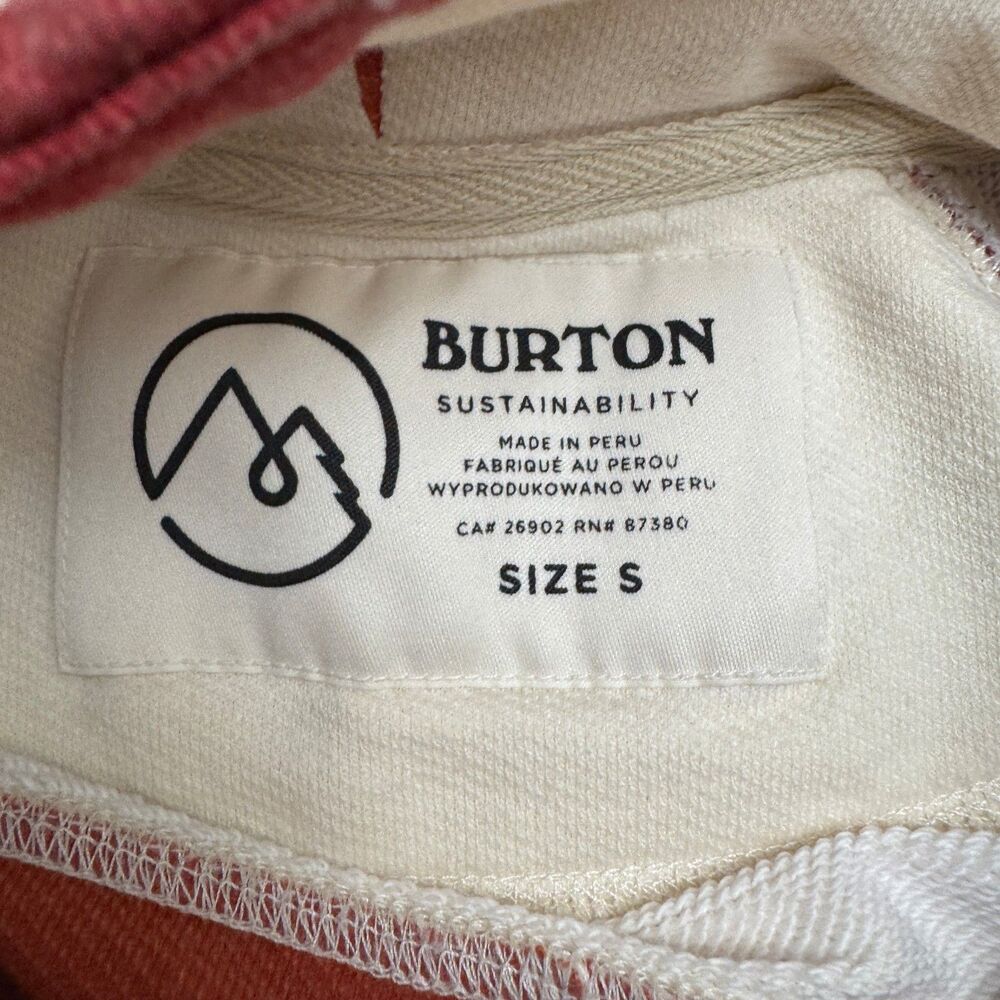 Burton Lima Tunic Funnel Neck Pullover Sweatshirt Womens Small Beige Red Floral - Picture 3 of 15